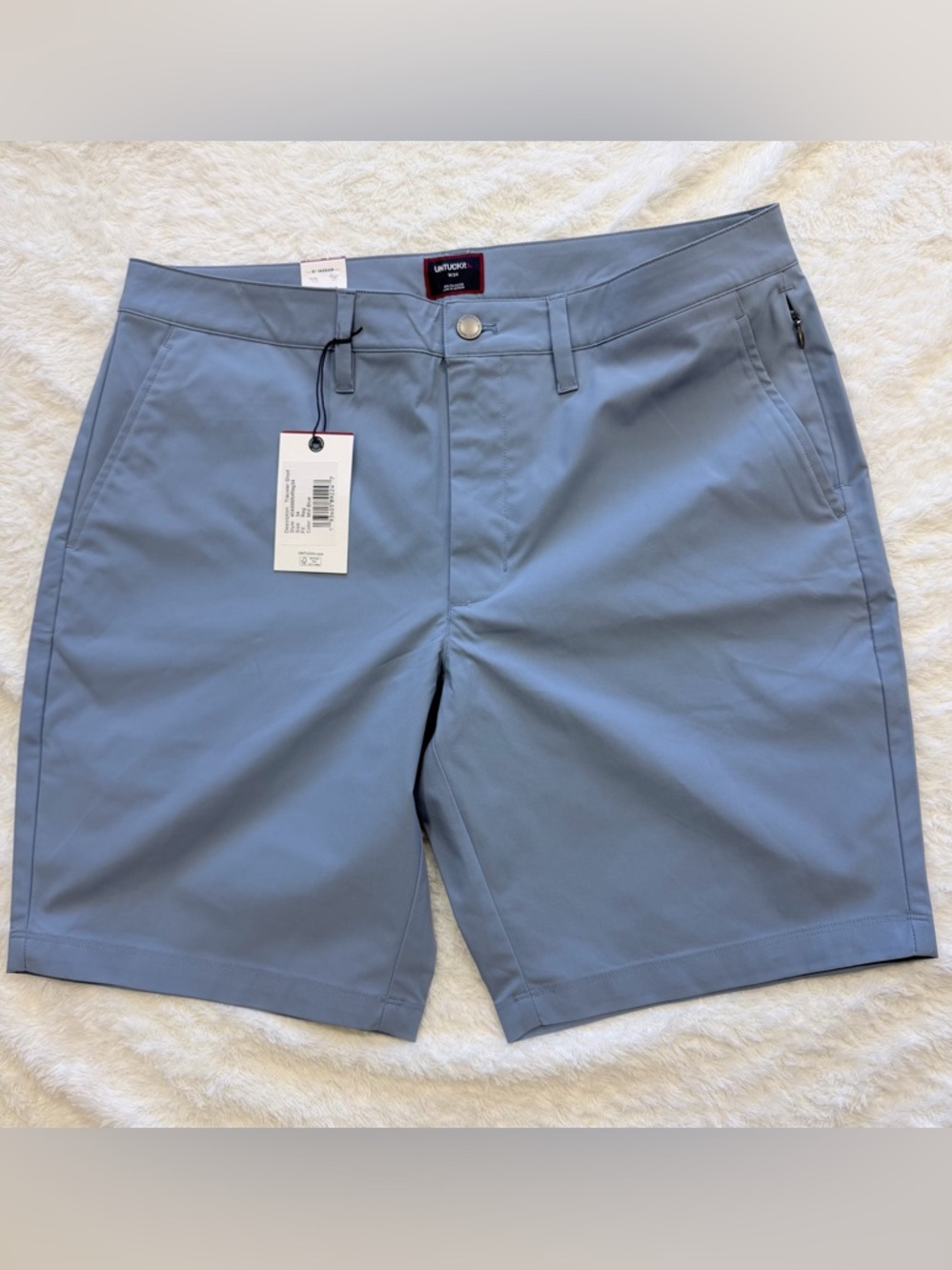 UNTUCKit Traveler Shorts Mid-Blue W34 - New With Tags